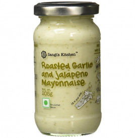 Sangi's Kitchen Roasted Garlic and  Jalapeno Mayonnaise  Glass Jar  205 grams